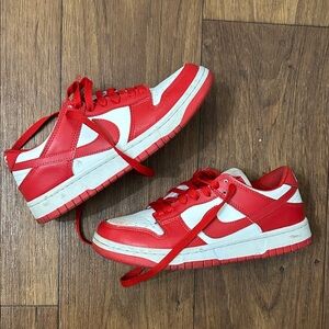 Nike Kids Red and White Sneakers